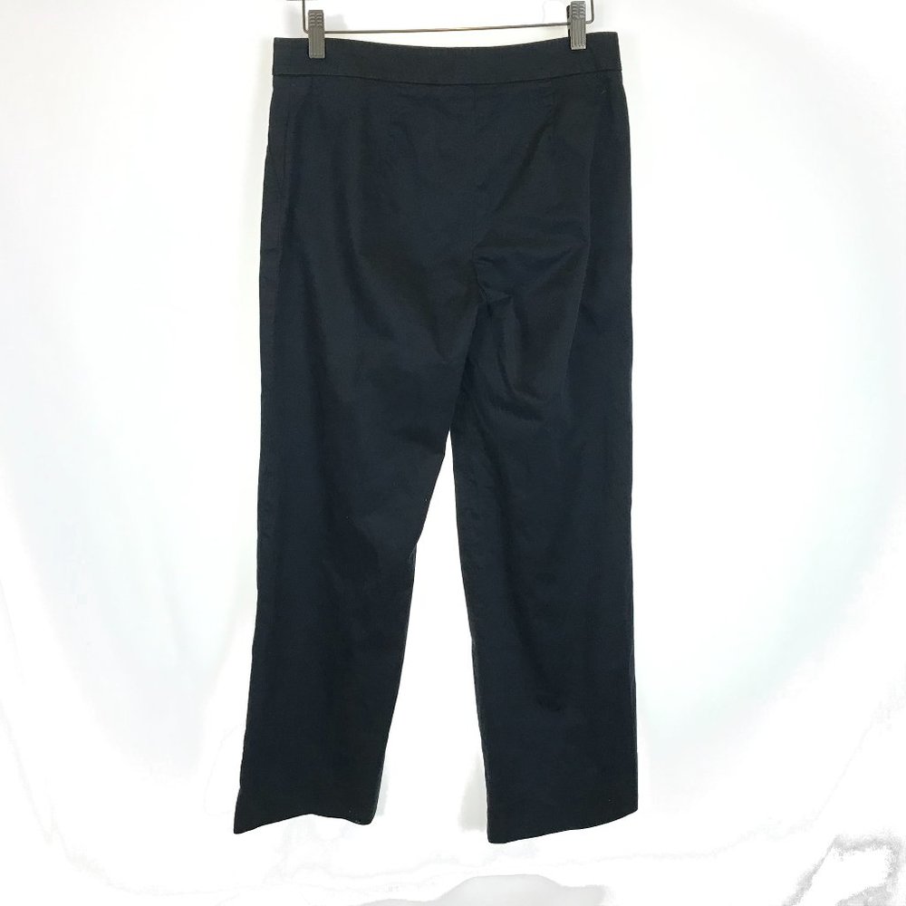 Womens Size 8 Etro Black Wide-Leg Stretch Chino Pants Made in Italy